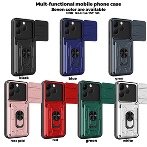 <span class=keywords><strong>Coque</strong></span> de téléphone Lichicase avec protection d'objectif antidérapante coulissante pour Realme 16 C83 P4 Power Note 80, étui magnétique - Product Image 1