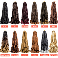 Extensions de cheveux synthétiques ondulés French Curl Originea, durables, sans nœuds, trame unique, pré-étirées, pour tresses en spirale