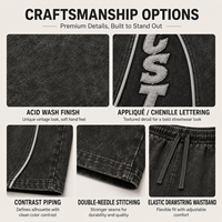 Shorts en jean noir délavé pour filles, vente en gros, avec impression de lettres personnalisée, taille élastique, décontractés, longueur genou