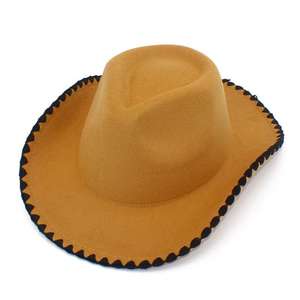 Châu Âu Và Mỹ Retro Top <span class=keywords><strong>Hat</strong></span> Người Đàn Ông Phụ Nữ Của Cá Nhân Jazz <span class=keywords><strong>Hat</strong></span> Cowgirl Mũ Rơm Cho Đảng Cross-Biên Giới 100% Polyester - Product Image 3
