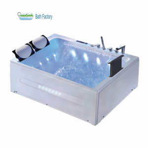 Luka — baignoire rectangulaire à bulles d'air, Massage de surf, avec lumière Led et télévision, 71 pouces - Product Image 1