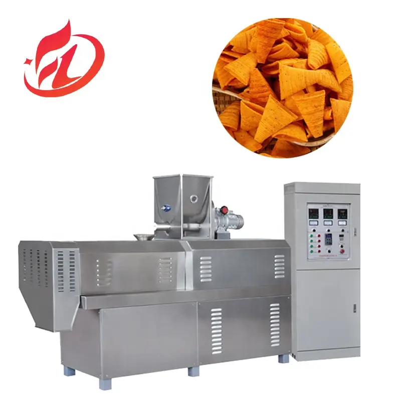 Otomatik kızartma aperatif gıda üretim hattı kızarmış bulges aperatif yapma makineleri küçük aperatif yiyecek makinesi