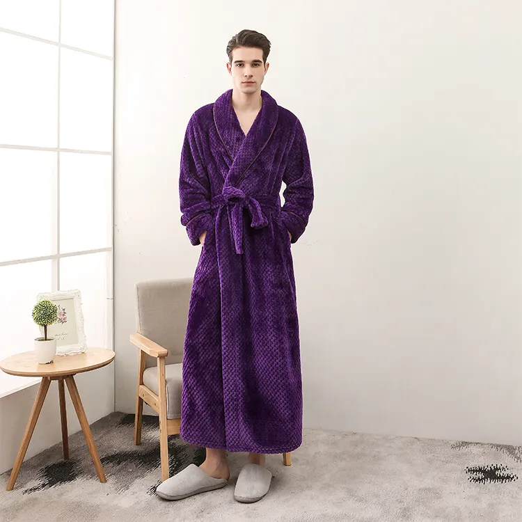 Plus größe neue mode super weiche günstige designer bad robe bademantel für männer