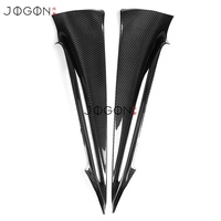 Cache-panneau de bouton de porte en fibre de carbone véritable pour Corvette C8 Stingray Z06 ZR1 2026+ Accessoires intérieurs 2 pièces