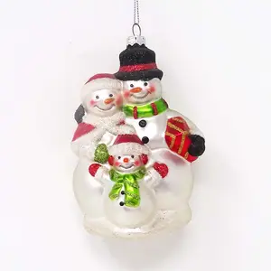 Groothandel Best Verkopende Kerstproducten 2024 Schattige Sneeuwpop Familie Knuffel Doos Ornamenten