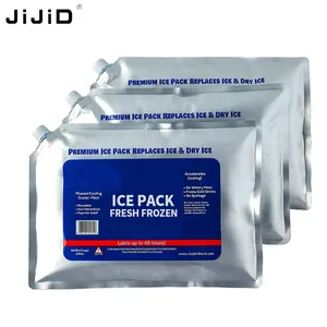 JiJiD 500ml Food Fresh Ice Pack Plastic Heat Seal Spout Pouches Ice Pack Freezer Water Spout Pouches