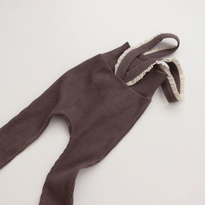 Romper bayi perempuan lucu berbahan renda elastis, celana panjang warna polos pinggang tinggi untuk bayi baru lahir - Product Image 3