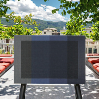 Set de sets de table à manger modernes, écologiques, résistants à la chaleur, antidérapants, lavables et durables en vinyle/PVC tissé rectangulaire de 1 à 2mm d'épaisseur