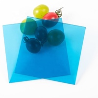 Panneau PC BAKWAY en polycarbonate massif, couleur personnalisée, bleu clair bronze, 2mm-12mm, résistant aux chocs, pour projets de toitures et auvents
