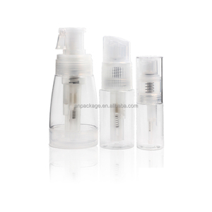 60ml 80ml 120ml clear Color Powder Sprayer Empty Plastic Talcum Dry Powder Spray Bottle With Pump Sprayer Dry Shampoo Bottle