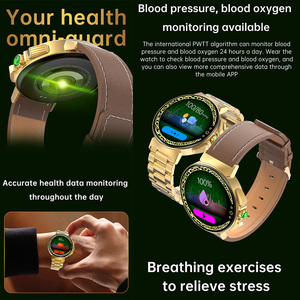 Vanssa Tùy Chỉnh Hồi Giáo Hồi Giáo Azan Thời Gian Cầu Nguyện Qibla Báo Động Smartwatch Vòng Vàng Kỹ Thuật Số Relojes Intelligentes Thông Minh Đồng Hồ - Product Image 3