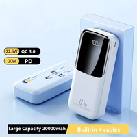Estación de Carga Rápida OEM ODM con Cable Integrado Tipo-C, Batería de Polímero de Litio PD22.5W 10000mAh, Pantalla LED y Correa