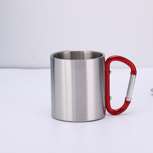 Gobelets portables en acier inoxydable pour aventures en plein air-<span class=keywords><strong>Mousqueton</strong></span> à poignée vierge par sublimation pour le camping, la randonnée et la randonnée - Product Image 6
