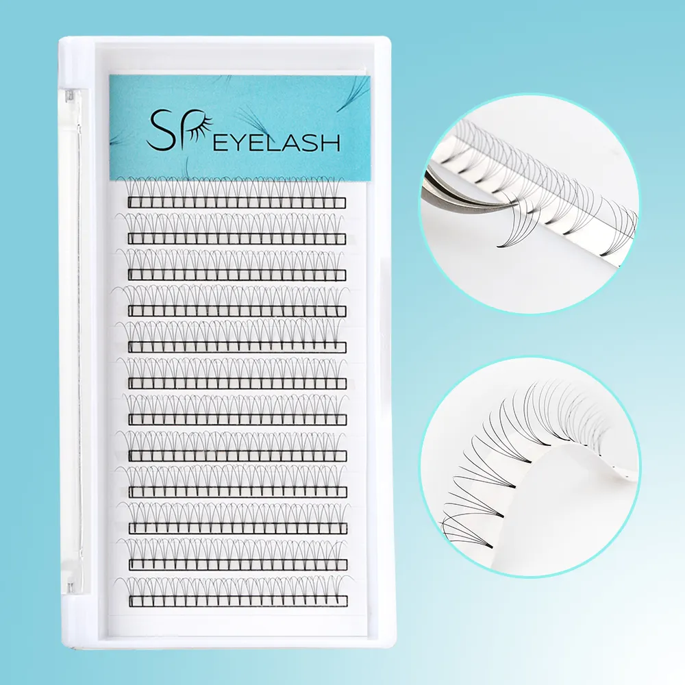 Prémio de Seda Feitos À Mão 6D Russa Volume Lash Extensão Dos Cílios Individuais Pré feitas Volume De Fãs 2D 3D 4D 5D 6D 7D 8D Cílios