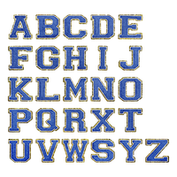 AWELLS-Patchs à coudre de 26 pièces en chenille, alphabet, lettres en tissu de feutre pour le bricolage et la personnalisation, A-Z