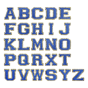 AWELLS Brand 26 Piece Chenille Alphabet A-Z Sew-On Patches Felt <strong>Fabric</strong> <strong>Letters</strong> for DIY Crafting and Personalization - Product Image 1