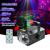 Prix d'usine, boule disco rotative LED couleur, laser rouge vert, lumière laser 100V 240V 15W, lumière de scène pour fête, DJ, disco, KTV, bar