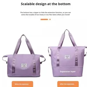 Marka yeni Modern kare su geçirmez çift katmanlı % 100% pamuk vakum sıkıştırılmış katlanabilir bagaj seyahat çantası ekstra büyük depolama - Product Image 4