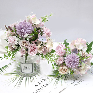 O-X322 Nouvelle conception rose <span class=keywords><strong>bouquet</strong></span> de fleurs en soie artificielle <span class=keywords><strong>pas</strong></span> <span class=keywords><strong>cher</strong></span> <span class=keywords><strong>bouquet</strong></span> de <span class=keywords><strong>mariée</strong></span> mariage fleurs artificielles <span class=keywords><strong>bouquet</strong></span> - Product Image 3