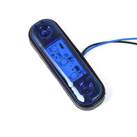 Mini Feu de Positionnement LED Ovale Ultra-Mince 5 Couleurs 12-24V pour Camion Remorque Van VR Moto Caravane