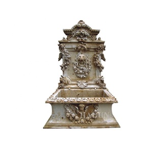 Usine populaire fournie Europe Style extérieur Antique marbre pierre tête <span class=keywords><strong>de</strong></span> Lion <span class=keywords><strong>fontaine</strong></span> <span class=keywords><strong>murale</strong></span> pour la décoration extérieure - Product Image 2