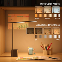 Lampe de bureau LED, protection des yeux, lumière de bureau à intensité variable, lampe de table pliable, luminosité adaptative intelligente, lampe de lecture de chevet