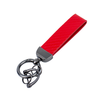 Porte-clés de voiture en cuir personnalisé de luxe, design en fibre de carbone, écologique, rectangulaire, gaufré, de haute qualité, cadeaux d'entreprise