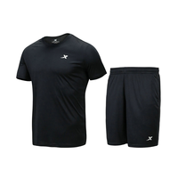 Conjunto Deportivo de Verano para Hombre, Tejido Térmico, Estampado, de Secado Rápido, Transpirable, Camiseta y Pantalones Cortos, 2 Piezas, Casual, Talla Grande