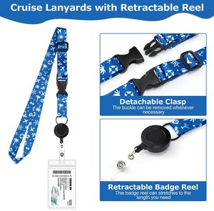 Lanière d'identification personnalisable avec motif sur mesure pour croisière et carnaval, avec enrouleur de badge Yoyo et porte-badge en PVC - Product Image 3
