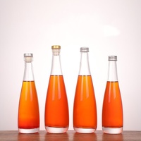Bouteille en verre transparente pour eau minérale et eau gazeuse, emballage de boissons avec bouchon à vis, origine Jiangsu, sérigraphiée
