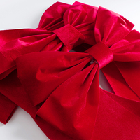 Ruban MSD nœuds rouges décorations fenêtre arc géant en velours avec arc tridimensionnel décorations DIY