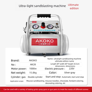AKOKO Pistolet de pulvérisation écologique de qualité alimentaire française pour desserts, machine à airbrush pour mousse, <span class=keywords><strong>compresseur</strong></span> d'air pour chocolat et outils de pâtisserie - Product Image 3