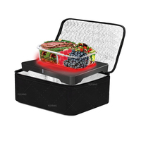Réchauffeur de nourriture de four portatif chauffe-boîte à lunch 80W Mini plaque chauffante électrique personnelle12v 24v 110v 220v avec sac