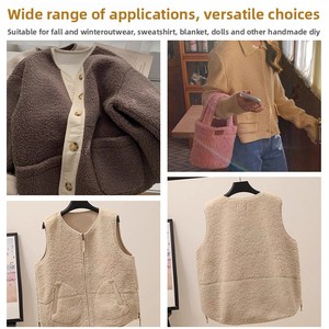 Màu Rắn 100% <span class=keywords><strong>Polyester</strong></span> Giả Len Hạt Sang Trọng Vải Mềm Mại Thoải Mái Dày Nhung Quần Áo Ngủ Mùa Thu Mùa Đông - Product Image 3