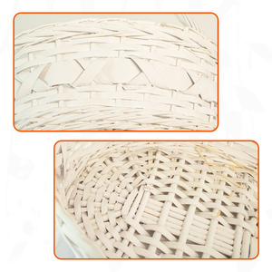 Jy Small Natural <strong>White</strong> <strong>Wash</strong> Wicker Willow Hamper Empty Candy <strong>Basket</strong> for Flower - Product Image 6