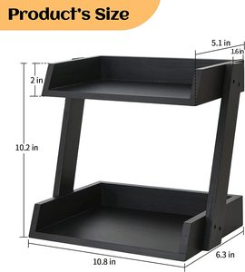 Étagère de comptoir de cuisine à 2 niveaux Support de <span class=keywords><strong>table</strong></span> pour comptoir <span class=keywords><strong>en</strong></span> <span class=keywords><strong>bois</strong></span> Porte-tasse pour tasse à café Accessoires de bar Organisateur de station - Product Image 6