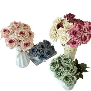 Diamant sérigraphié Wenjuan à 7 têtes rose Décoration florale artificielle Guide routier bouquet de roses Fleur artificielle - Product Image 5