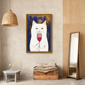 Venta al por mayor personalizado divertido gato HD impresión lienzo pintura pared arte decoración japonesa <span class=keywords><strong>dibujos</strong></span> <span class=keywords><strong>animados</strong></span> Animal pintura decoración del hogar - Product Image 5