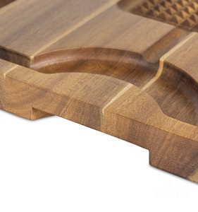 เขียงหั่นพร้อมไม้แกะสลักทำจากไม้อะคาเซียมีหนามแหลม - Product Image 2