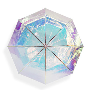 Holographique 23 "coloré clair mode dames Transparent <span class=keywords><strong>paillettes</strong></span> coloré <span class=keywords><strong>parapluie</strong></span> Laser holographique <span class=keywords><strong>parapluie</strong></span> - Product Image 5