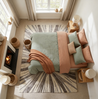Tapis de marche personnalisable moderne, antidérapant, imperméable, lavable, écologique, adapté aux animaux domestiques, en laine à poils moyens