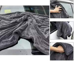 Premium 1200gsm 1400 Gsm voiture détaillant séchage serviettes voiture serviette microfibre grande torsadé microfibre voiture séchage serviette - Product Image 6