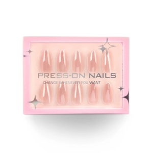 30 piezas de PMMA corto acrílico francés almendra Nail Art diseño Simple <span class=keywords><strong>uñas</strong></span> postizas <span class=keywords><strong>para</strong></span> aplicación en los dedos - Product Image 2