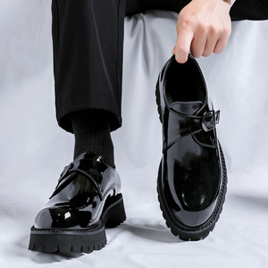 British Casual Leather Shoes - Men's Formal Business Thick-soled Height-increasing Ankle <b>Boot</b> - 2025 New Style Men's Shoes - Product Image 2