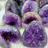 Top qualité naturel brésil roche améthyste géodes Quartz cristal grappe de raisin pour la décoration de la maison Offre Spéciale cadeaux
