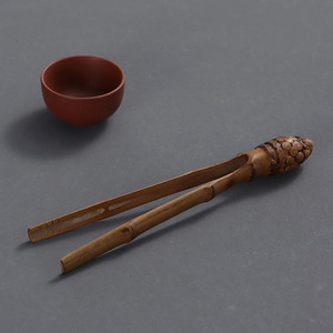 ที่คีบชาไม้ไผ่ญี่ปุ่นแหนบเครื่องปิ้งขนมปังไม้สำหรับทำอาหารชาและถือขนมปังปิ้งเบคอนมัฟฟินขนมปังเบเกิล - Product Image 6