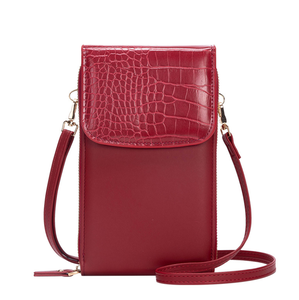 Nouveauté 2024 <span class=keywords><strong>Sac</strong></span> à téléphone mini en PU Portefeuille en cuir d'alligator de luxe <span class=keywords><strong>Porte</strong></span>-cartes de crédit Sacs à bandoulière pour femmes - Product Image 5