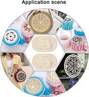 Base de sac en bois poli 2 pièces avec motif d'herbe outil de tissage de fond de panier ovale bricolage pour la décoration de souvenirs de cadeaux en bambou