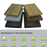 Revêtement de terrasse en bois moulé tout-en-un pour extérieur, ignifuge, haute résistance, résistant à l'humidité, en polyuréthane et fibre de verre