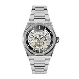 <span class=keywords><strong>Renaud</strong></span> Business Herren Automatik Luxus-Uhr Vollstahl Wasserdichte Sport-Armbanduhren Skelett Mechanische Uhren - Product Image 2